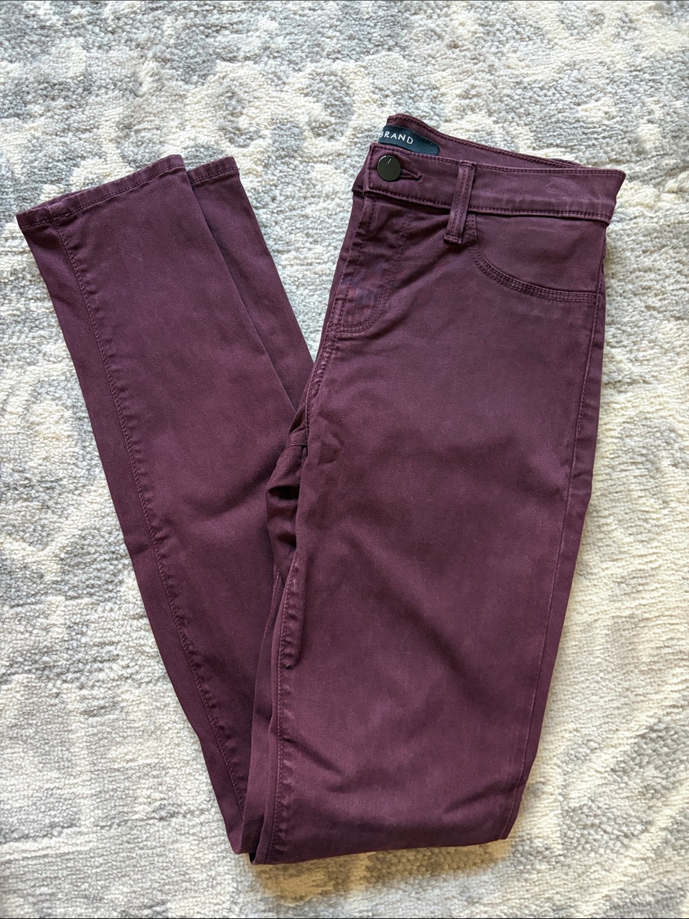 J Brand Women's Skinny Jeans in Deep Mulberry